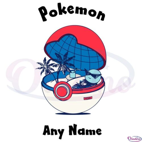 PERSONALISED Blue POKEMON HOUSE Svg File