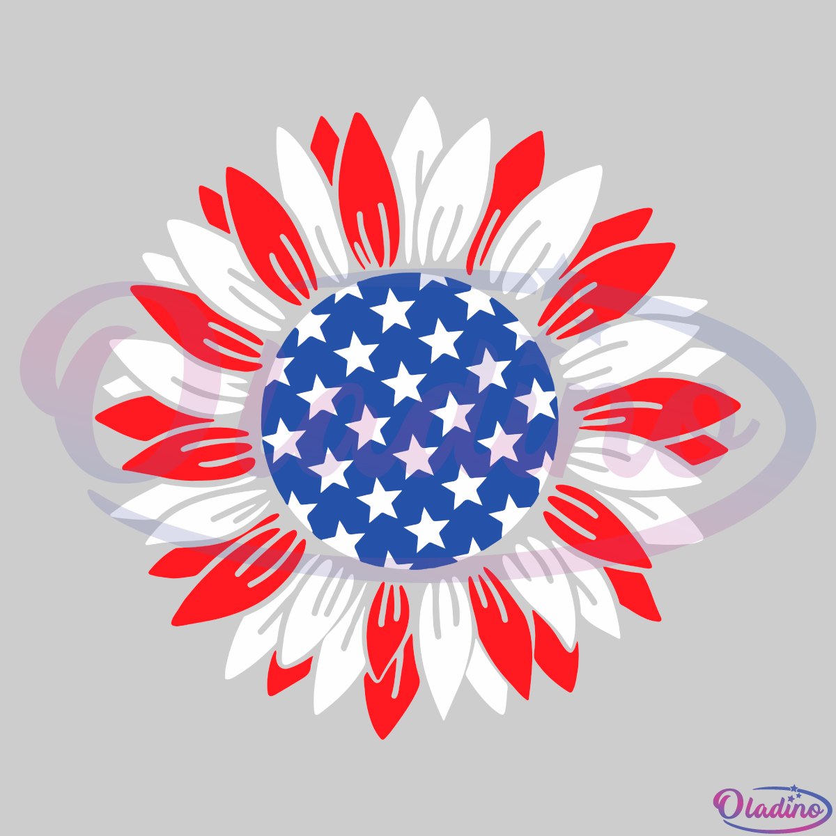Patriotic Sunflower SVG PNG Digital File, 4th Of July Svg