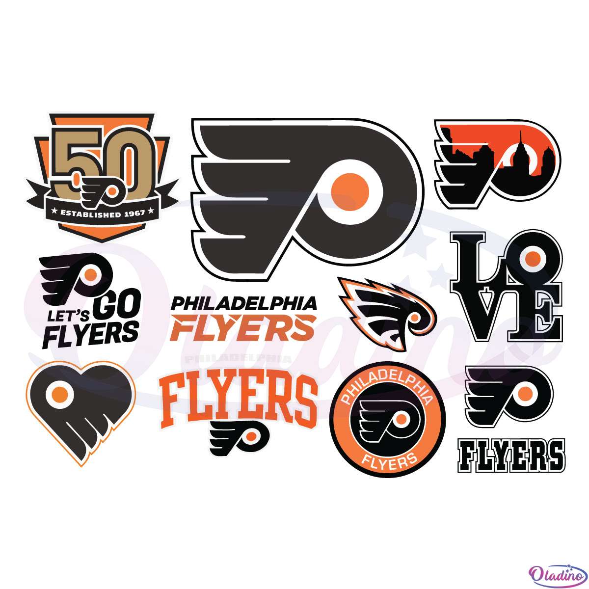 Philadelphia Flyers Ice Hockey Team Bundle Svg Digital File, Philadelphia