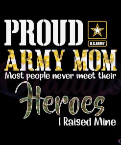 Proud Army Mom Most People never Meet Their Heroes I Raised Mine Svg