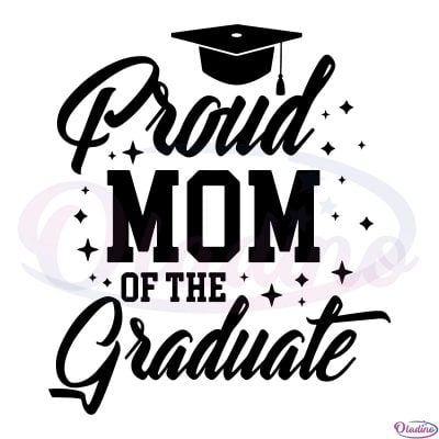 Proud Mama Senior Graduation SVG File, Mom Graduation Gift SVG - Oladino