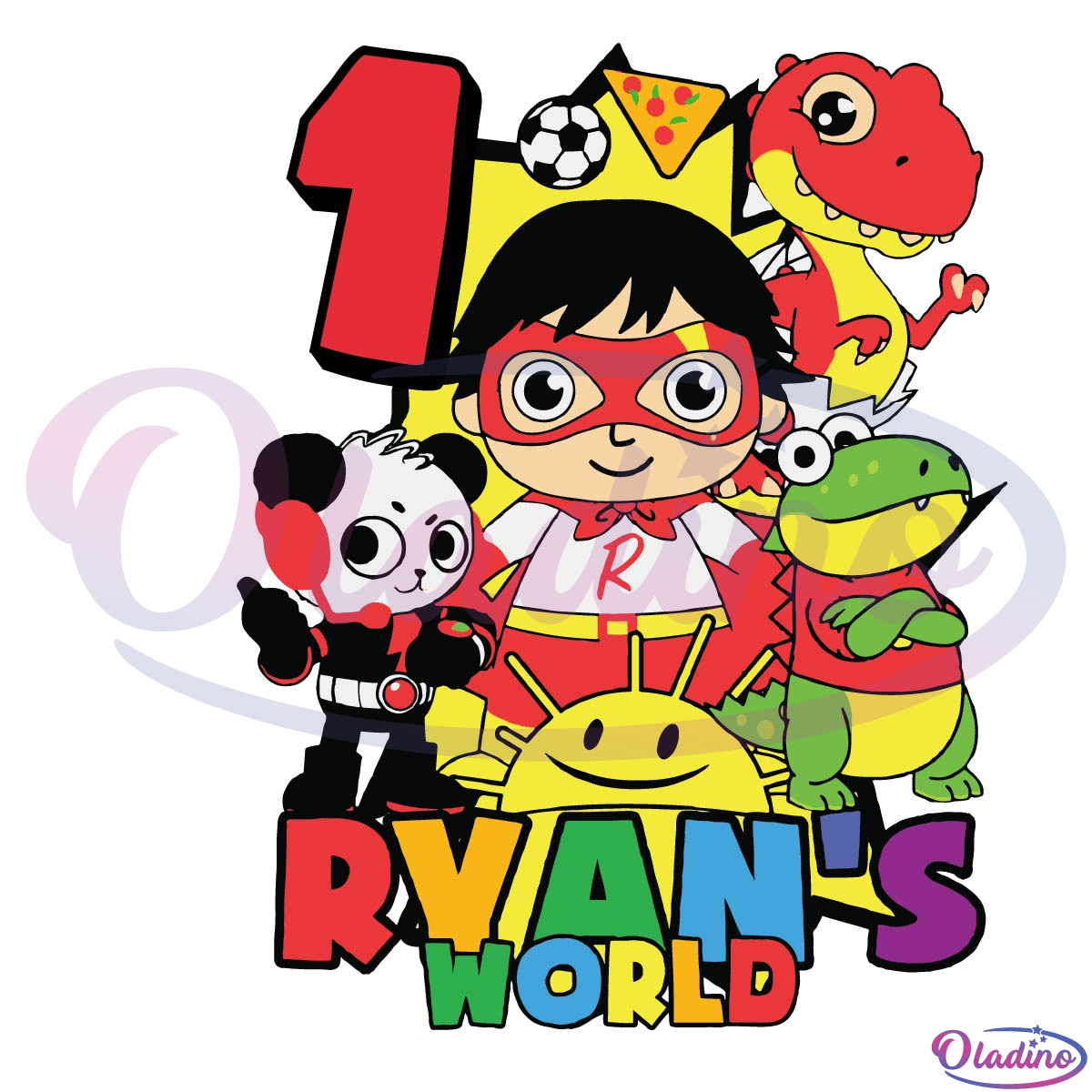 Ryans World 1 Year Old SVG PNG Digital File, Birthday Svg