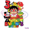 Ryans World 3 Years Old SVG PNG Digital File, Birthday Svg
