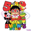 Ryans World 5 Years Old SVG PNG Digital File, Birthday Svg
