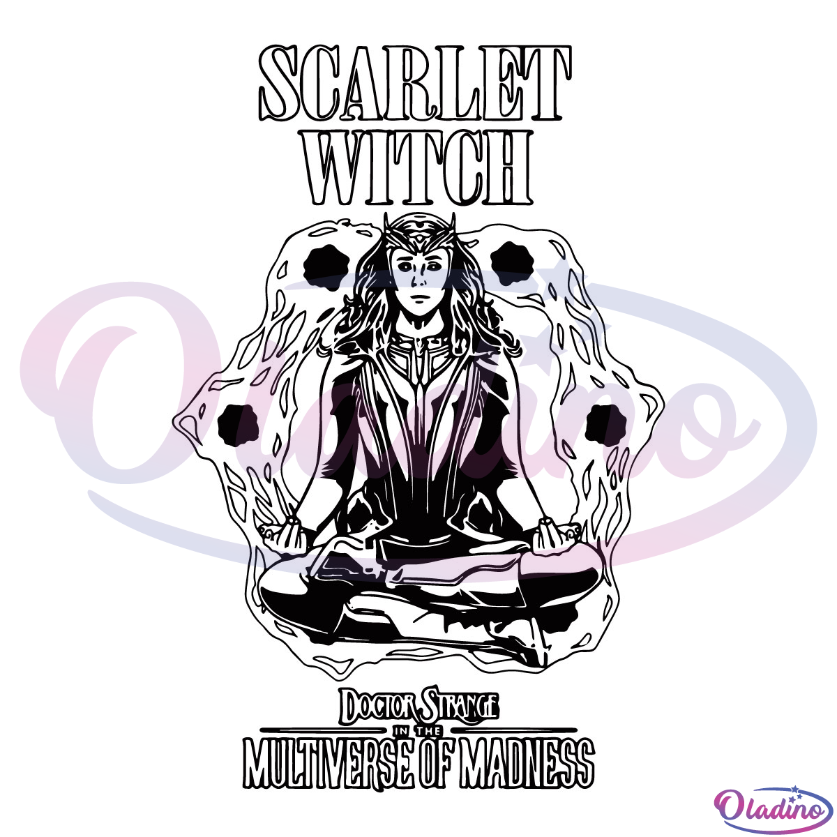 Scarlet Witch Doctor Strange in the Multiverse of Madness Silhouette SVG