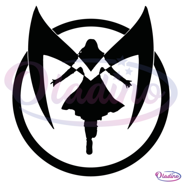 Scarlet Witch Logo Svg, Wanda Maximoff Silhouette Svg, Marvel Svg