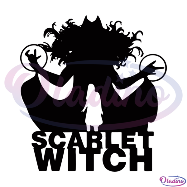 Scarlet Witch Silhouette SVG