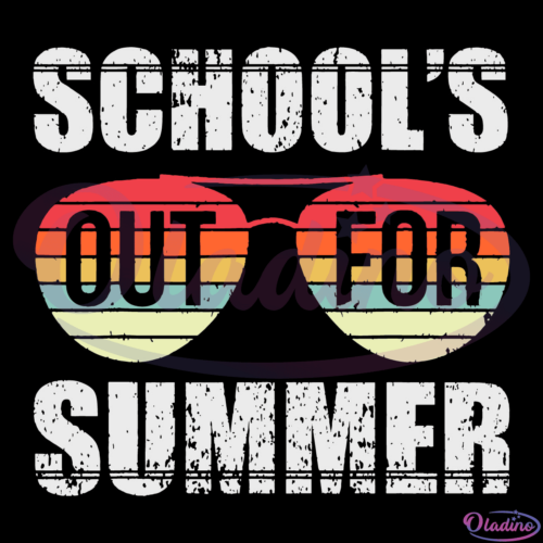 School Out For Summer Vintage SVG