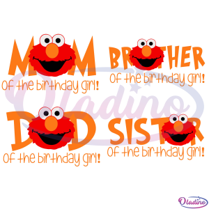 Sesame Street Family Of The Birthday Girl SVG PNG Digital File