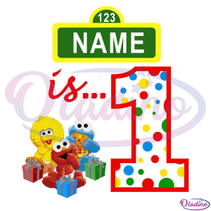 Sesame Street First Birthday Kid Name SVG PNG