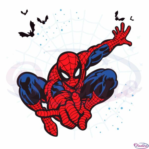 Spiderman With Web Movie Character Svg File, Marvel Comics Svg