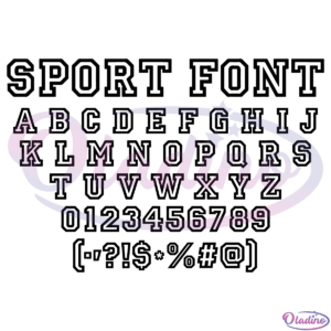 Sport Font SVG PNG Digital File