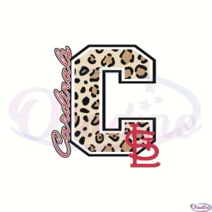 St. Louis Cardinals Leopard Baseball MLB Team Svg Digital File