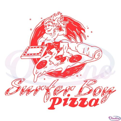 Stranger Things 4 Surfer Boy Pizza Employee SVG File