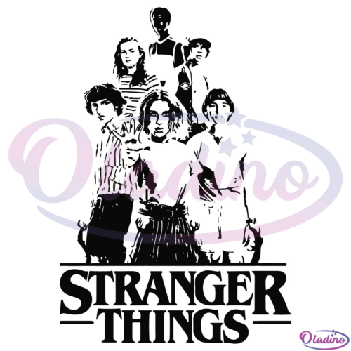 Stranger Things Characters Design SVG