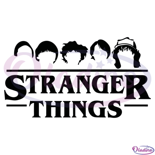 Stranger Things Characters Head SVG