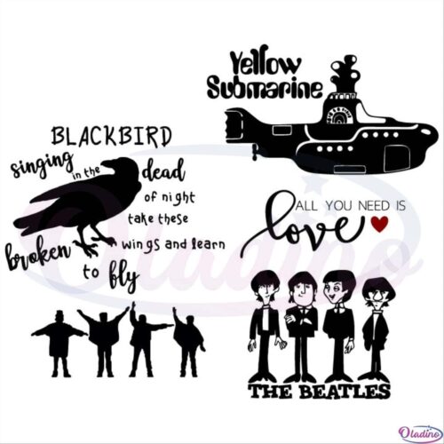 The Beatles Bundle Pack Black Bird Singing Svg Digital File