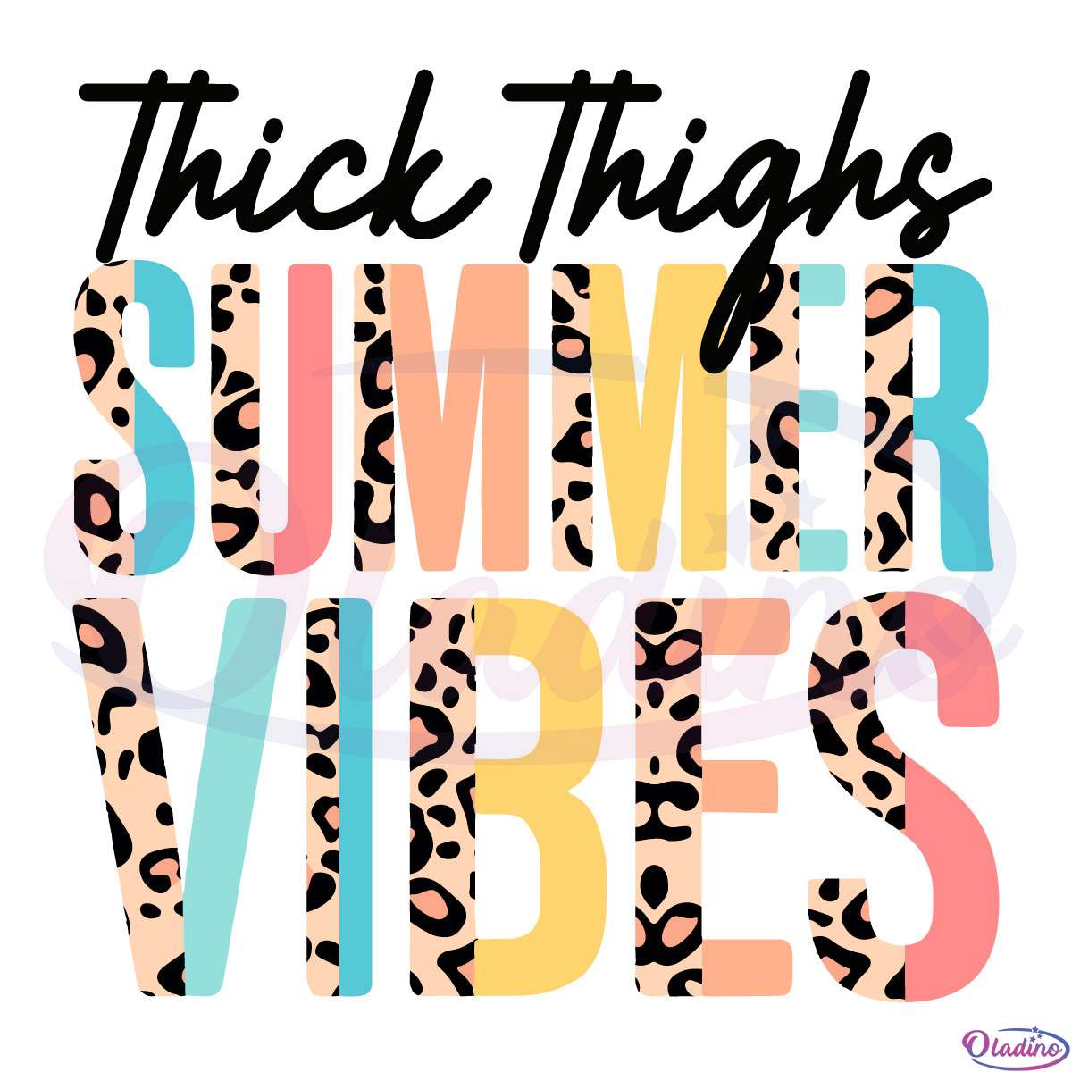 Thick Thighs Summer Vibes Svg, Funny Summer Vacation Svg File