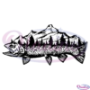 Trout Fish Mountain Love Fishing SVG PNG Digital File