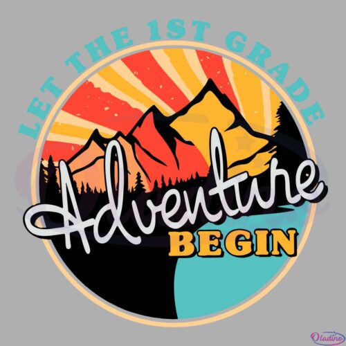 Adventure Begin Retro Style SVG Digital File