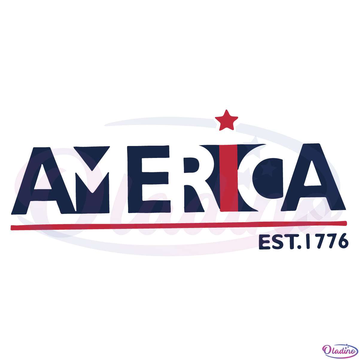 America Est 1776 4th of July Svg File, Land Of The Free Svg
