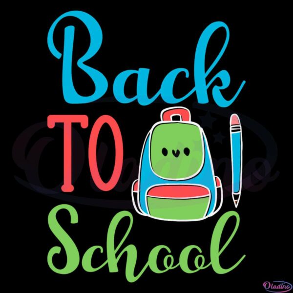Back to School School Bag Pen SVG CW250422017 Oladino