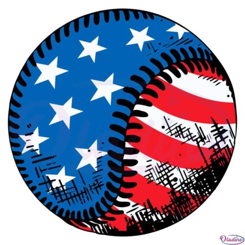 Baseball American Flag SVG Digital File