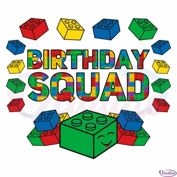 Blocks Birthday Colored Blocks SVG Digital File, Building Blocks