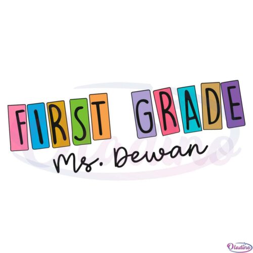 First Grade Teacher SVG Digital File