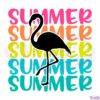 Flamingo Summer Colorfull Word SVG File, Funny Summer Day SVG