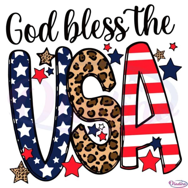 God Bless The USA SVG Digital File, 4th Of July SVG, USA