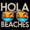 Hola Beaches Summer Retro Style SVG Digital File, Funny