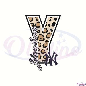 New York Yankees Leopard Baseball Team Logo SVG Digital File