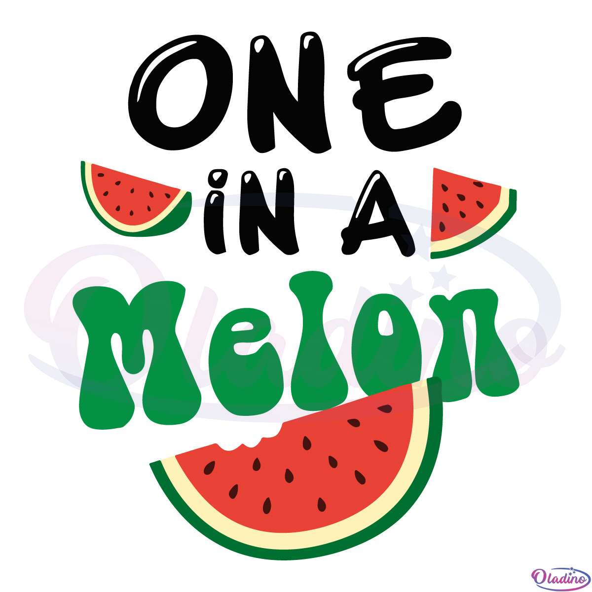 One In A Melon Watermelon SVG Digital File, Summer Watermelon