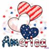 Patriotic Hearts American SVG Digital File, Fourth july America SVG