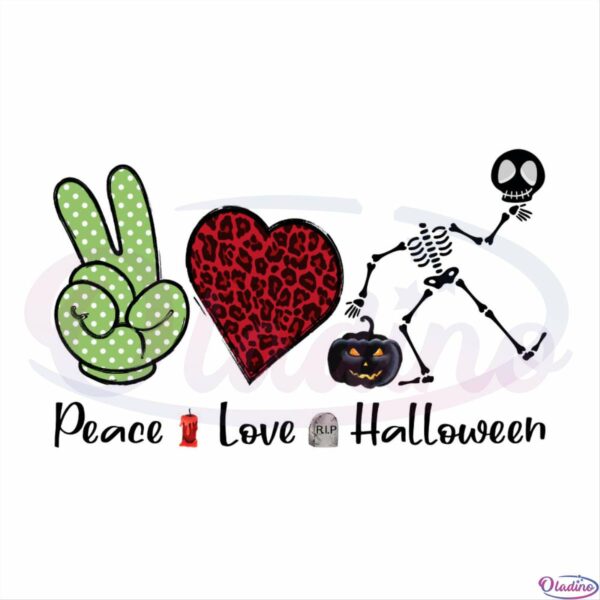 Peace Love Halloween SVG CW270422054 Oladino