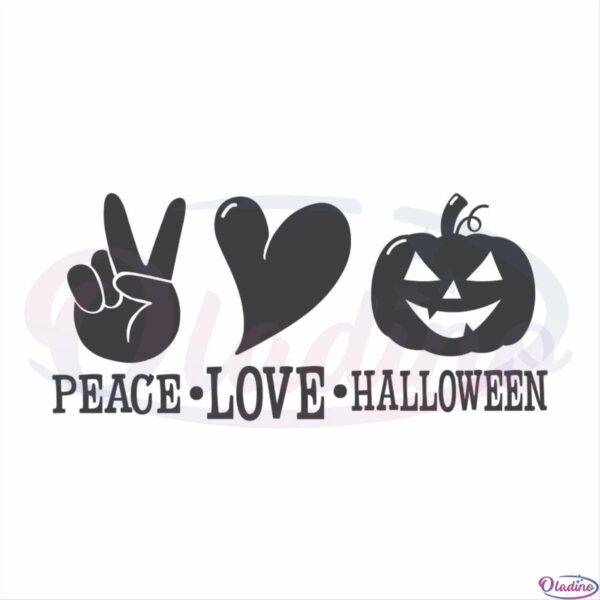 Peace Love Halloween SVG OW260422011 Oladino
