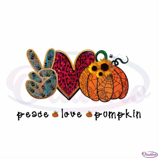Peace Love Pumpkin SVG CW270422058 Oladino