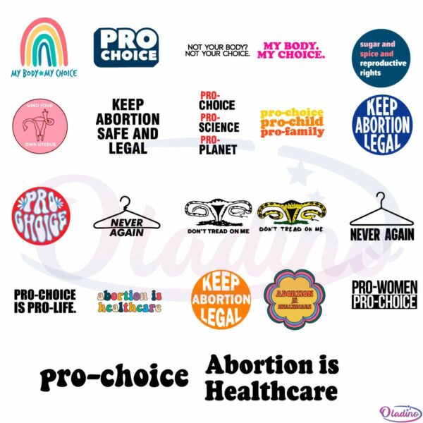 Pro-Choice SVG Digital File Bundle, Reproductive Rights SVG Digital