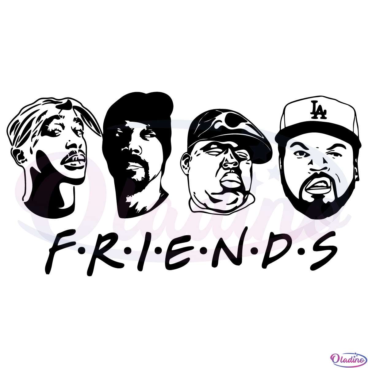 Rap Friends Bundle SnoopDog Tupac Big IceCube SVG Digital File