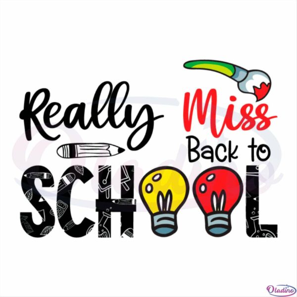 Really Miss Back To School Couple Light Bulb SVG CD260422060 Oladino