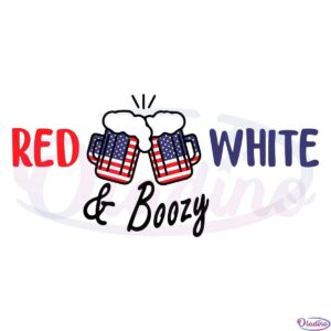 Red White Boozy 4th of July SVG Digital File