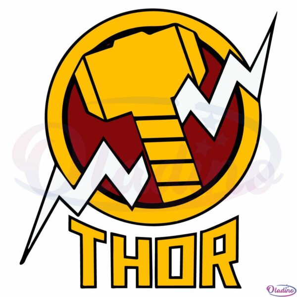 Thor Logo Love And Thunder SVG Digital File, Thor Hammer