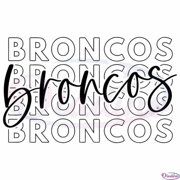 Broncos Team Design SVG Digital File, Denver Broncos
