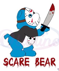 Scare Bear Care Bear SVG Digital File, Jason Scary Cute Bear
