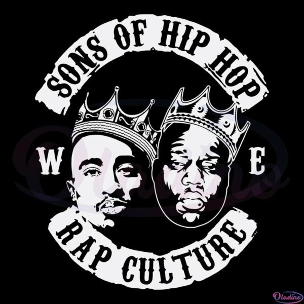 Sons of Hip Hop Rap Culture SVG Digital File, Famous Rapper