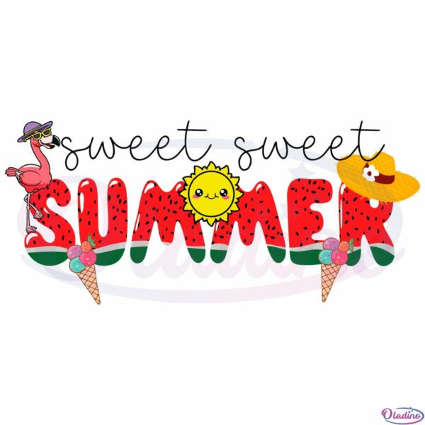 Sweet Summer Funny Vacation SVG Digital File, Hello Summer SVG