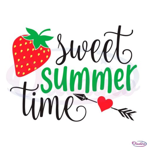 Sweet Summer Time Strawberry SVG Digital File