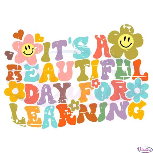 Teacher It's A Beautiful Day For Learning SVG Digital File