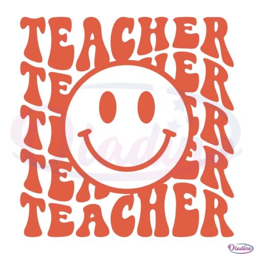 Teacher Smiley Face SVG Digital File